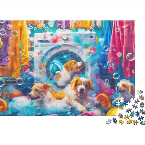 Cute Dog (3) Jigsaw Puzzle Für Sohn/Kinder Familie Zusammen 1000 Schlafzimmer Dekoration Puzzles Erwachsene 1000 Stück Holz Puzzle Spiel Kinder Geschenk 1000pcs (75x50cm) von CPXSEMAZA