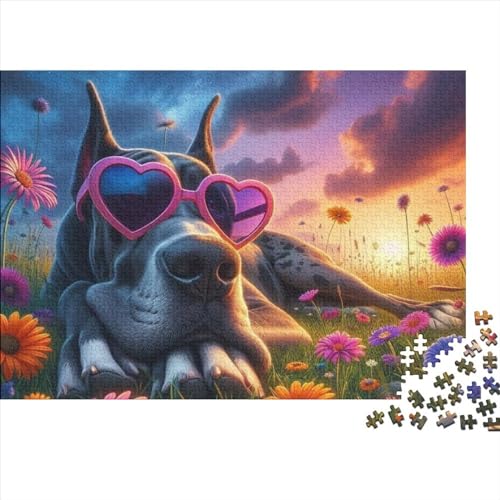 Cute Dog 1000 Teile Puzzle 1000 Teiliges Puzzle Für Erwachsene Geschicklichkeitsspiel Für Die Ganze Familie Puzzle Farbenfrohes Erwachsenenpuzzle Ab 14 Jahren 1000pcs (75x50cm) von CPXSEMAZA