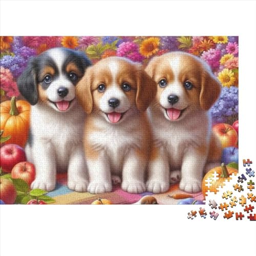 Cute Dog Puzzles Für Erwachsene 1000-teiliges Puzzle Für Erwachsene Anspruchsvolles Spiel 1000pcs (75x50cm) von CPXSEMAZA