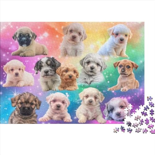 Cute Dogs (6) Holzpuzzle 1000 Teile | Einzigartiges Puzzle | Puzzles Für Erwachsene 1000pcs (75x50cm) von CPXSEMAZA