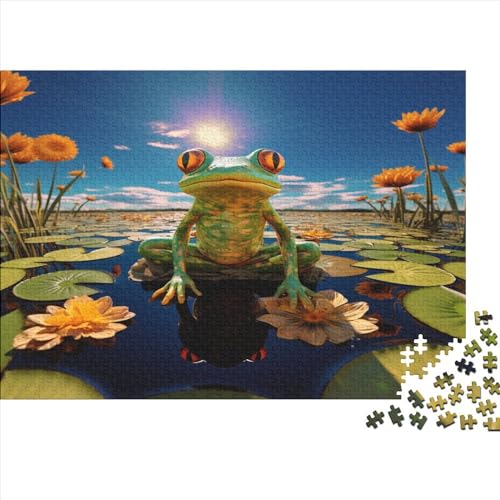 Cute Frog Puzzles 1000 Teile Für Erwachsene Puzzles Für Erwachsene 1000 Teile Puzzle Lernspiele Heimdekoration Puzzle 1000pcs (75x50cm) von CPXSEMAZA