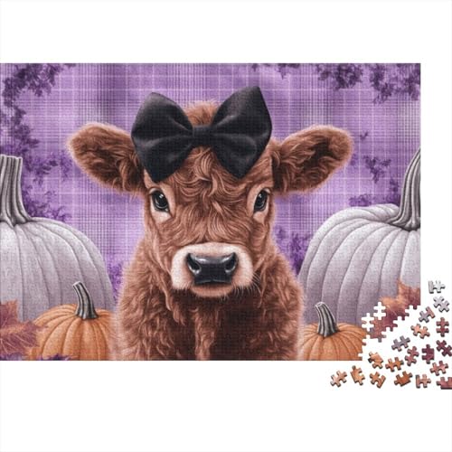 Cute Highland Cow Baby Puzzles 1000 Teile Für Erwachsene Puzzles Für Erwachsene 1000 Teile Puzzle Lernspiele Heimdekoration Puzzle 1000pcs (75x50cm) von CPXSEMAZA