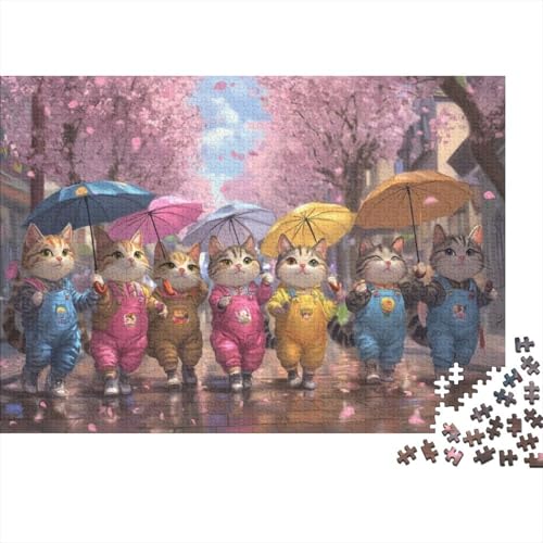 Cute Kitten Puzzle, 300 Teile Puzzle, Erwachsene Puzzle, Einzigartiges Puzzle, Familienpuzzle, Denkspiel 300pcs (40x28cm) von CPXSEMAZA