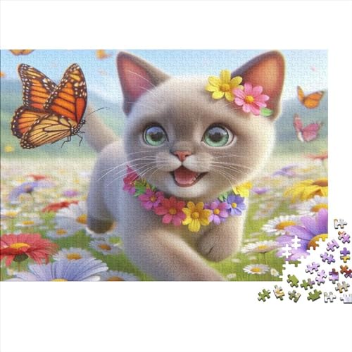 Cute Kitten Puzzle 1000 Teilepuzzle Erwachsene 1000 Teile Geschicklichkeitsspiel Für Die Ganze FamilieErwachsenenpuzzle Ab 14 Jahren 1000pcs (75x50cm) von CPXSEMAZA