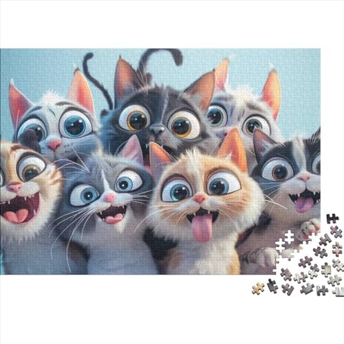 Cute Kitten Puzzle 300 Teile Puzzle Für Anfänger Erwachsene Geschicklichkeitsspiel Für Die Ganze Familie Geschicklichkeitsspiele Erwachsenenpuzzle Ab 14 Jahren 300pcs (40x28cm) von CPXSEMAZA