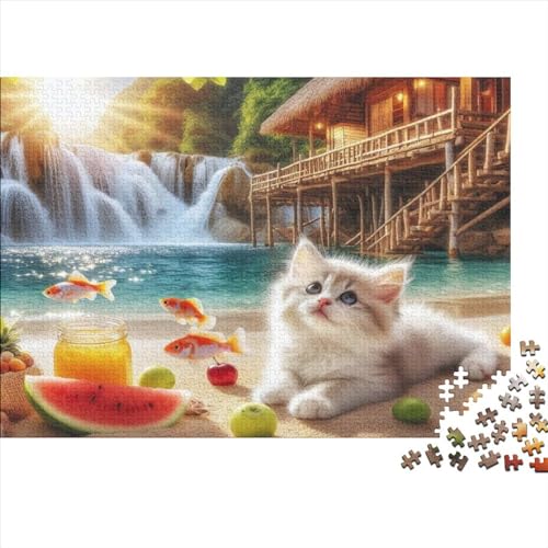 Cute Kitten Puzzles Für Erwachsene 300-teilige Puzzles Für Erwachsene. Anspruchsvolles Spiel 300pcs (40x28cm) von CPXSEMAZA