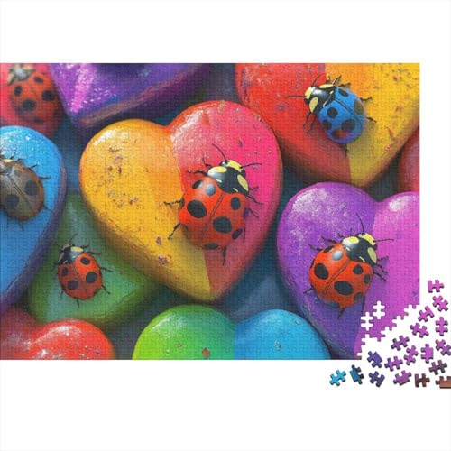 Cute Ladybug 300 Stück Puzzle - 300 Puzzles Für Erwachsene Spiel Spielzeug Geschenk 300pcs (40x28cm) von CPXSEMAZA