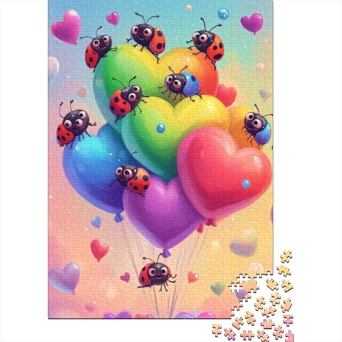 Cute Ladybug 300-teiliges Puzzle Für Erwachsene Und Kinder Ab 12 Jahren 300pcs (40x28cm) von CPXSEMAZA