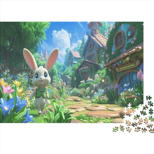 Cute Little Bunny Puzzles Für Erwachsene 1000 Teile 1000 Teile Puzzles Impossible Puzzle 1000 Teile Puzzles Spielzeug Und Spiele 1000pcs (75x50cm) von CPXSEMAZA