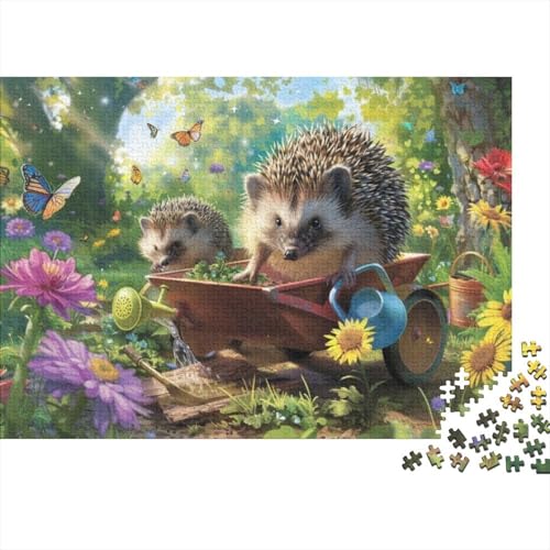 Cute Little Hedgehog Puzzle 1000 Teile Puzzle Für Erwachsene Puzzle 1000 Teile Heimdekorationspuzzle 1000 Teile Puzzles Spielzeug Und Spiele 1000pcs (75x50cm) von CPXSEMAZA