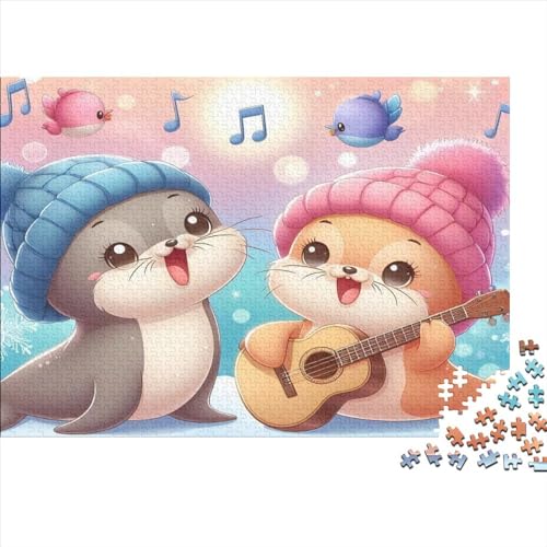 Cute Little Seal Puzzles for Adults 1000 Teile Erwachsenen-Puzzle Geschicklichkeitsspiel Für Die Ganze Familie Puzzle Farbenfrohes Erwachsenenpuzzle Ab 12 Jahren 1000pcs (75x50cm) von CPXSEMAZA