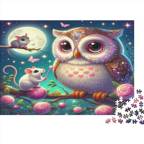 Cute Owl Puzzle, 1000 Teile Puzzle, Erwachsene Puzzle, Einzigartiges Puzzle, Familienpuzzle, Denkspiel 1000pcs (75x50cm) von CPXSEMAZA