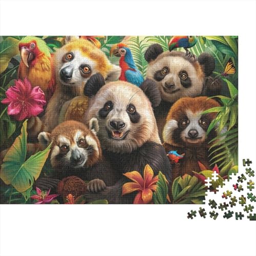 Cute Panda Jigsaw Puzzle Für Sohn/Kinder Familie Zusammen 1000 Schlafzimmer Dekoration Puzzles Erwachsene 1000 Stück Holz Puzzle Spiel Kinder Geschenk 1000pcs (75x50cm) von CPXSEMAZA