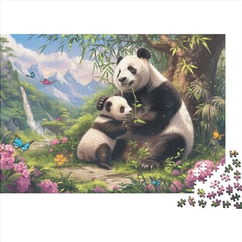 Cute Panda Puzzles 500 Teile Für Erwachsene Puzzles Für Erwachsene 500 Teile Puzzle Lernspiele Heimdekoration Puzzle 500pcs (52x38cm) von CPXSEMAZA