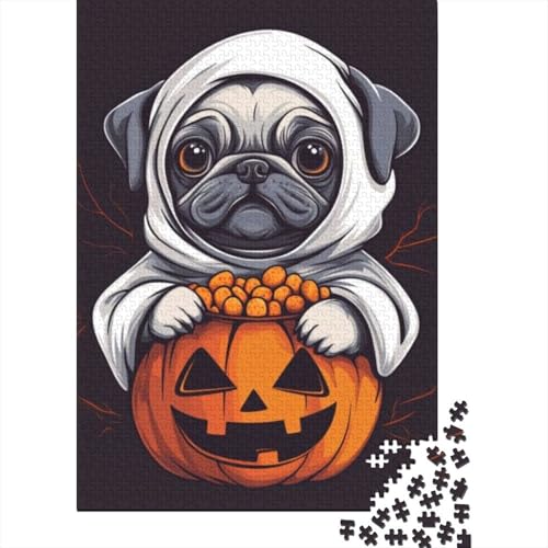 Cute Pug 500-teiliges Puzzle Für Erwachsene Und Kinder Ab 12 Jahren 500pcs (52x38cm) von CPXSEMAZA