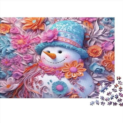 Cute Snowman 3D-Puzzles 300 Teile Für Erwachsene Puzzles Für Erwachsene 300 Teile Puzzle Lernspiele Ungelöstes Puzzle 300pcs (40x28cm) von CPXSEMAZA