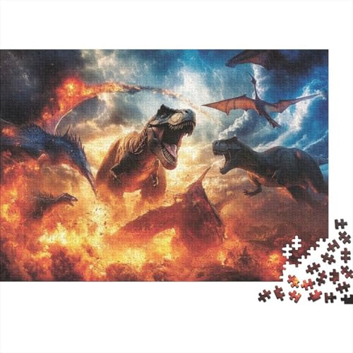 Dinosaur 300 Stück Puzzle - 300 Puzzles Für Erwachsene Spiel Spielzeug Geschenk 300pcs (40x28cm) von CPXSEMAZA