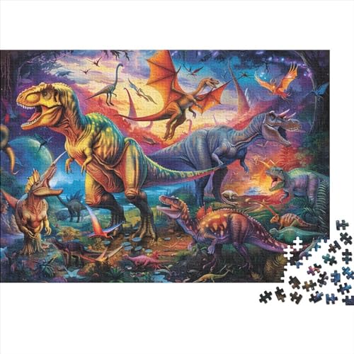 Dinosaur World Puzzle, 300 Teile Puzzle, Erwachsene Puzzle, Einzigartiges Puzzle, Familienpuzzle, Denkspiel 300pcs (40x28cm) von CPXSEMAZA