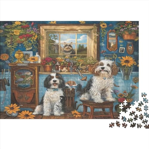 Dog Puzzle, 1000 Teile Puzzle, Erwachsene Puzzle, Einzigartiges Puzzle, Familienpuzzle, Denkspiel 1000pcs (75x50cm) von CPXSEMAZA