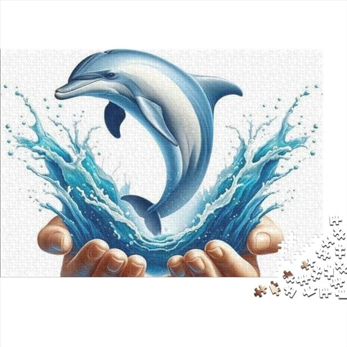 Dolphin Jigsaw Puzzle, 300 Teile Jigsaw Puzzle Für Erwachsene 300pcs (40x28cm) von CPXSEMAZA