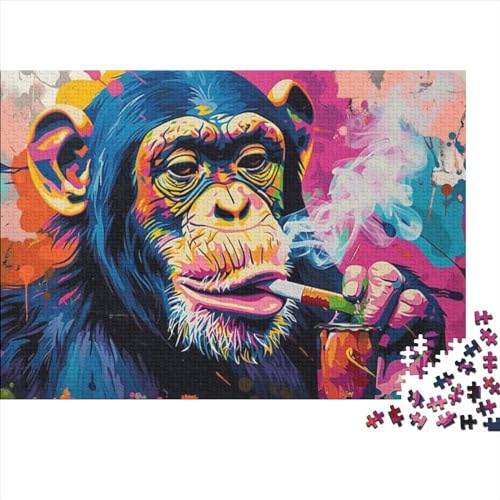 Doodle Art Orangutan Jigsaw Puzzle Für Sohn/Kinder Familie Zusammen 1000 Schlafzimmer Dekoration Puzzles Erwachsene 1000 Stück Holz Puzzle Spiel Kinder Geschenk 1000pcs (75x50cm) von CPXSEMAZA