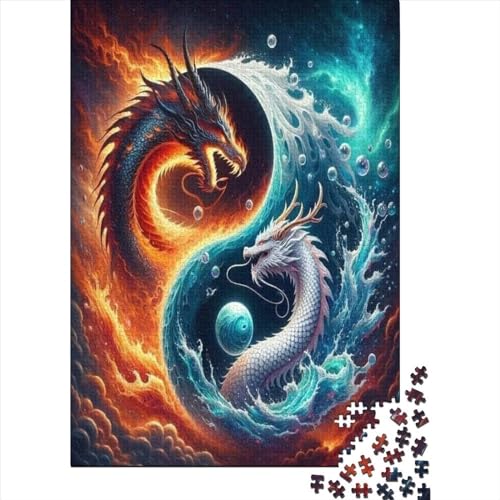 Dragon (2) Puzzle, 1000 Teile Puzzle, Erwachsene Puzzle, Einzigartiges Puzzle, Familienpuzzle, Denkspiel 1000pcs (75x50cm) von CPXSEMAZA