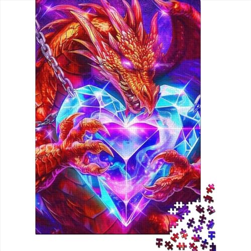 Dragon (4) 300 Teile Puzzle Puzzle 300 Teile Schwierig Geschicklichkeitsspiel Für Die Ganze Familie Klassische Puzzles Erwachsenen Puzzle Ab 14 Jahren 300pcs (40x28cm) von CPXSEMAZA