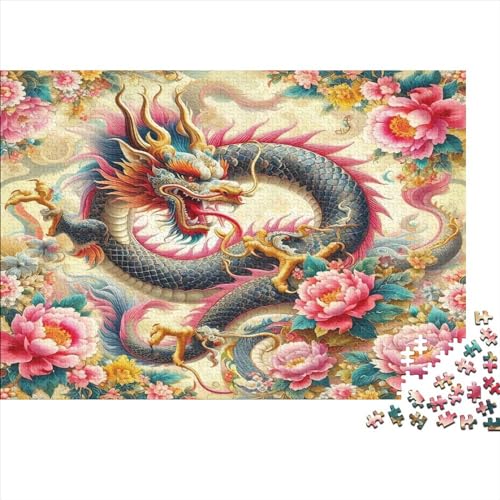 Dragon Puzzle 1000 Teile 1000-teiliges Puzzlespiel Geschicklichkeitsspiel Für Die Ganze Familie Erwachsenenpuzzle Ab 12 Jahren 1000pcs (75x50cm) von CPXSEMAZA