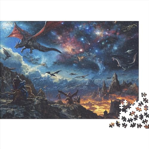 Dragons | Puzzle Für Erwachsene | Puzzle Für Jugendliche | Schwieriges Puzzle | 500 Teile Puzzle 500pcs (52x38cm) von CPXSEMAZA