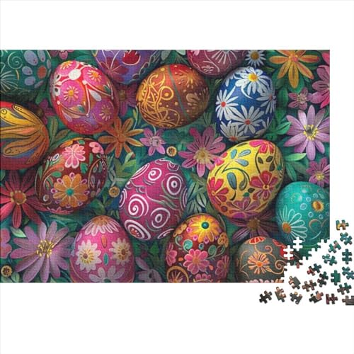 Easter Egg Jigsaw Puzzle Für Sohn/Kinder Familie Zusammen 1000 Schlafzimmer Dekoration Puzzles Erwachsene 1000 Stück Holz Puzzle Spiel Kinder Geschenk 1000pcs (75x50cm) von CPXSEMAZA