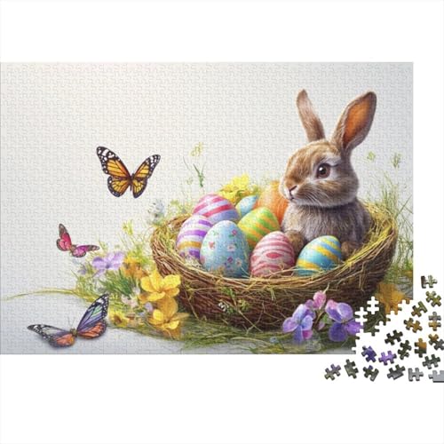 Easter Eggs 1000-teiliges Puzzle Für Erwachsene | Bunny Egg | Lustiges Puzzle Für Die Ganze Familie, 1000 Teile, Als Geschenk Für Erwachsene 1000pcs (75x50cm) von CPXSEMAZA