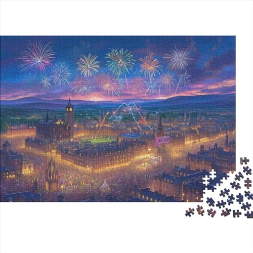 Edinburgh March Jigsaw Puzzle Für Sohn/Kinder Familie Zusammen 1000 Schlafzimmer Dekoration Puzzles Erwachsene 1000 Stück Holz Puzzle Spiel Kinder Geschenk 1000pcs (75x50cm) von CPXSEMAZA