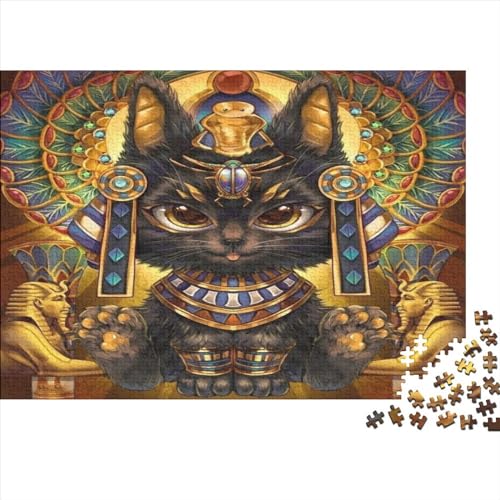 Egyptian Cat Puzzles 1000 Teile Für Erwachsene Puzzles Für Erwachsene 1000 Teile Puzzle Lernspiele Heimdekoration Puzzle 1000pcs (75x50cm) von CPXSEMAZA