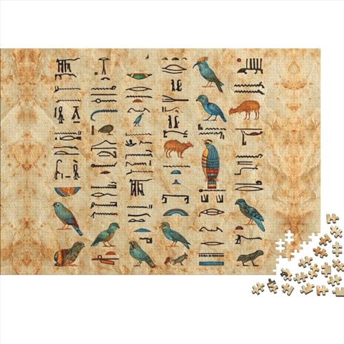 Egyptian Murals 3D-Puzzles 1000 Teile Für Erwachsene Puzzles Für Erwachsene 1000 Teile Puzzle Lernspiele Ungelöstes Puzzle 1000pcs (75x50cm) von CPXSEMAZA