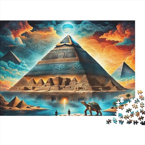 Egyptian Pyramids Puzzle, 500 Teile Puzzle, Erwachsene Puzzle, Einzigartiges Puzzle, Familienpuzzle, Denkspiel 500pcs (52x38cm) von CPXSEMAZA