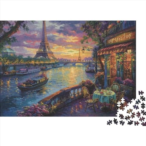 Eiffel Tower Jigsaw Puzzle Für Sohn/Kinder Familie Zusammen 300 Schlafzimmer Dekoration Puzzles Erwachsene 300 Stück Holz Puzzle Spiel Kinder Geschenk 300pcs (40x28cm) von CPXSEMAZA