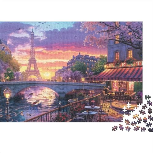 Eiffel Tower Jigsaw Puzzle Für Sohn/Kinder Familie Zusammen 300 Schlafzimmer Dekoration Puzzles Erwachsene 300 Stück Holz Puzzle Spiel Kinder Geschenk 300pcs (40x28cm) von CPXSEMAZA