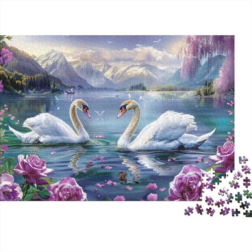 Elegant Swan Holzpuzzle 1000 Teile | Einzigartiges Puzzle | Puzzles Für Erwachsene 1000pcs (75x50cm) von CPXSEMAZA