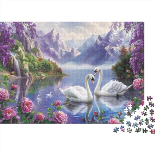 Elegant Swan Holzpuzzle 500 Teile Erwachsenenpuzzle 500 Teile 500pcs (52x38cm) von CPXSEMAZA