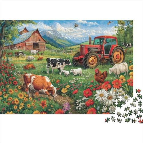 European Farm 300-teiliges Holzpuzzle Für Erwachsene, 300-teiliges Puzzle, Einzigartige Heimdekoration Und Geschenke, 300-teiliges Puzzle, Spielzeug Und Spiele 300pcs (40x28cm) von CPXSEMAZA