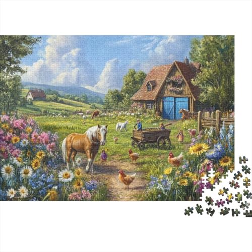 European Farm Puzzles Für Erwachsene 300 Teile 300 Teile Puzzles Impossible Puzzle 300 Teile Puzzles Spielzeug Und Spiele 300pcs (40x28cm) von CPXSEMAZA