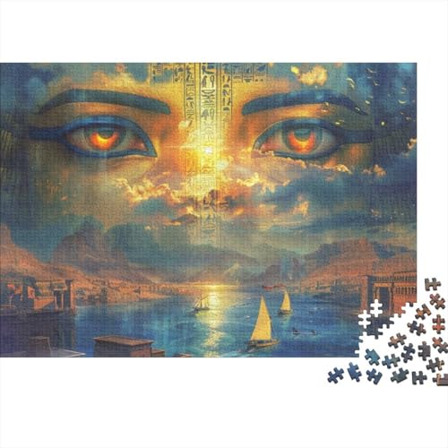 Eye of Pharaoh Puzzle, 300 Teile Puzzle, Erwachsene Puzzle, Einzigartiges Puzzle, Familienpuzzle, Denkspiel 300pcs (40x28cm) von CPXSEMAZA