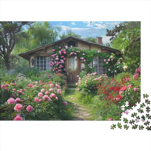 Fairy Tale House Puzzle, 300 Teile Puzzle, Erwachsene Puzzle, Einzigartiges Puzzle, Familienpuzzle, Denkspiel 300pcs (40x28cm) von CPXSEMAZA