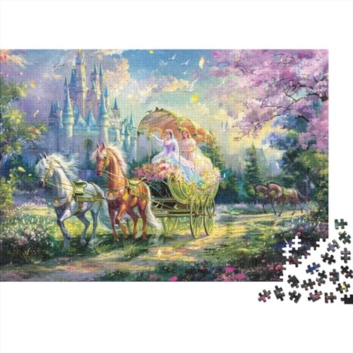 Fairy Tale World Jigsaw Puzzle Für Sohn/Kinder Familie Zusammen 300 Schlafzimmer Dekoration Puzzles Erwachsene 300 Stück Holz Puzzle Spiel Kinder Geschenk 300pcs (40x28cm) von CPXSEMAZA