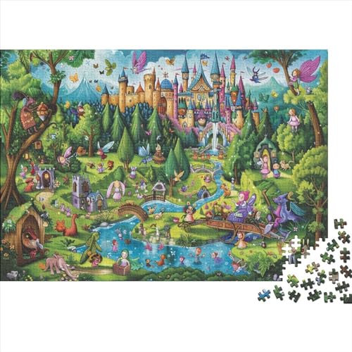 Fairy Tale World Puzzle, 500 Teile Puzzle, Erwachsene Puzzle, Einzigartiges Puzzle, Familienpuzzle, Denkspiel 500pcs (52x38cm) von CPXSEMAZA