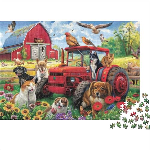 Farm Animals Puzzle, 1000 Teile Puzzle, Erwachsene Puzzle, Einzigartiges Puzzle, Familienpuzzle, Denkspiel 1000pcs (75x50cm) von CPXSEMAZA