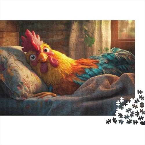 Farm Rooster Puzzle, 300 Teile Puzzle, Erwachsene Puzzle, Einzigartiges Puzzle, Familienpuzzle, Denkspiel 300pcs (40x28cm) von CPXSEMAZA