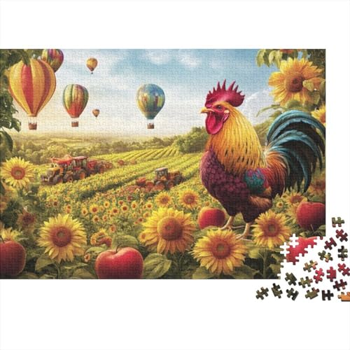 Farm Rooster Puzzle Für Erwachsene 1000 Sunflower Puzzle 1000 Teile Für Erwachsene Geschenke 1000pcs (75x50cm) von CPXSEMAZA