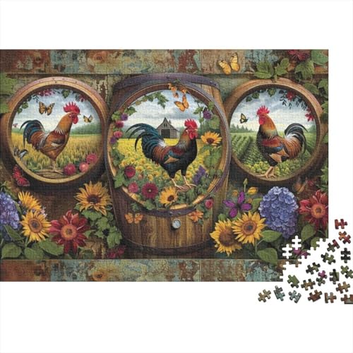 Farm Rooster Puzzles Für Erwachsene 500 Puzzles Für Erwachsene 500 Teile Puzzle 500 Teile Puzzles 500pcs (52x38cm) von CPXSEMAZA