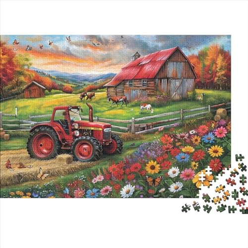 Farm Tractor Puzzle, 1000 Teile Puzzle, Erwachsene Puzzle, Einzigartiges Puzzle, Familienpuzzle, Denkspiel 1000pcs (75x50cm) von CPXSEMAZA